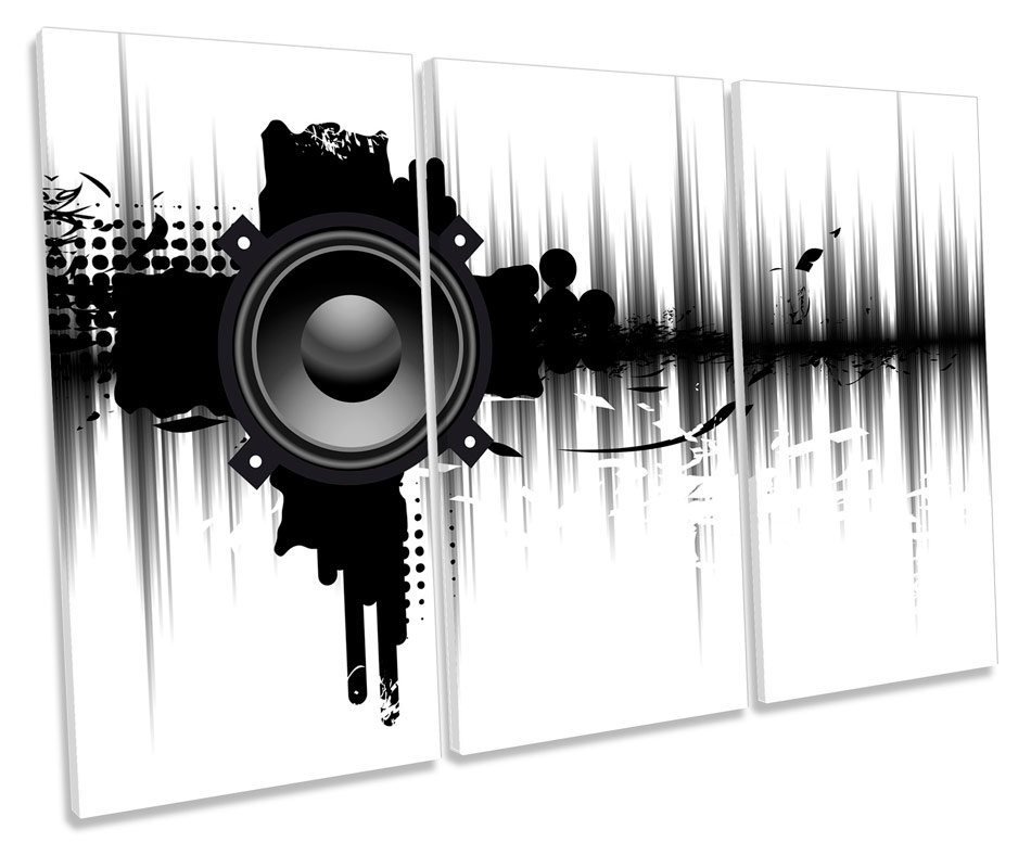 Modern Music Speaker DJ TREBLE CANVAS WALL ART Box Framed Print