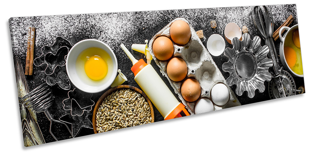 Peanut Men Eggs Food Kitchen TREBLE CANVAS WALL ART Picture Print VA