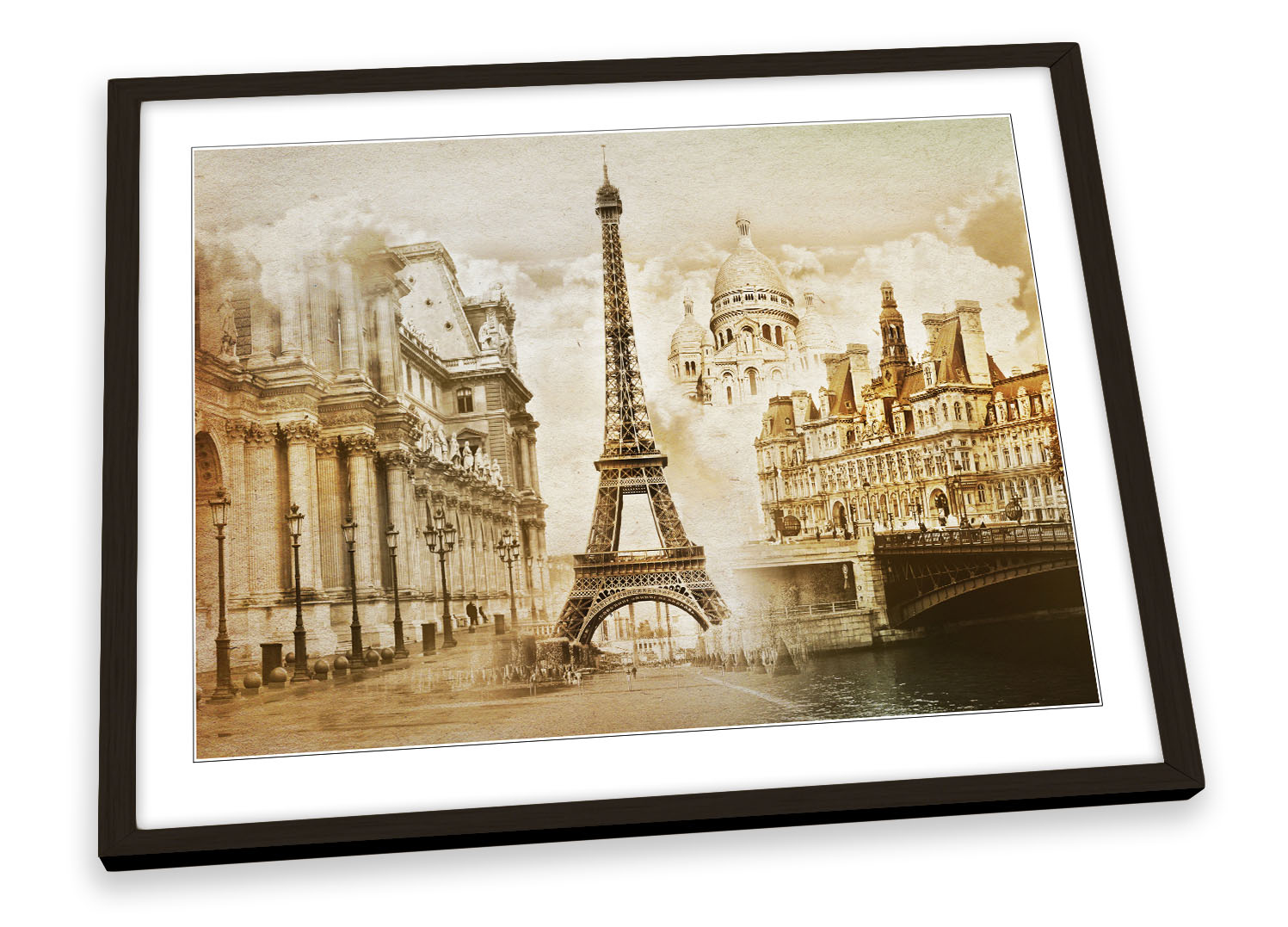 Paris France Landmarks FRAMED ART PRINT Picture Poster Artwork | eBay