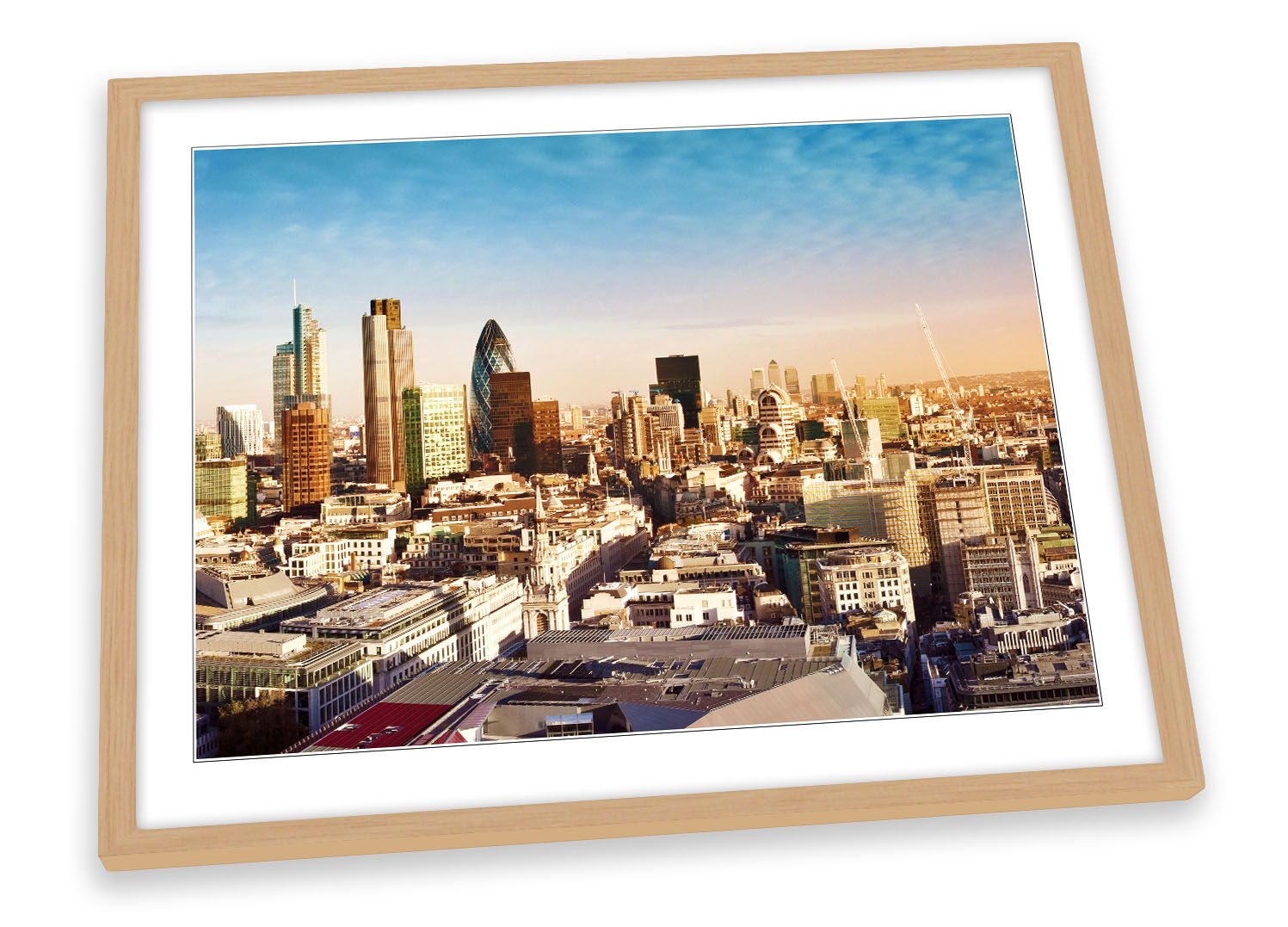 Window View Poster print city of London sunset over business district A1 Poster 