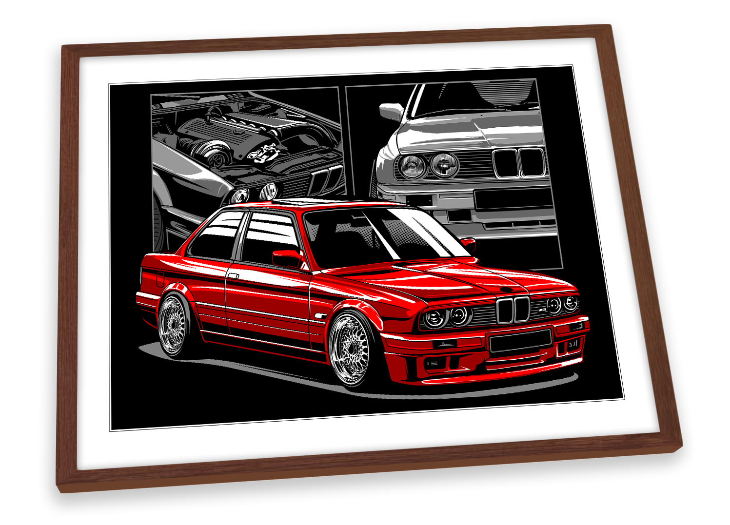 cadre BMW E30 Photo frame effect