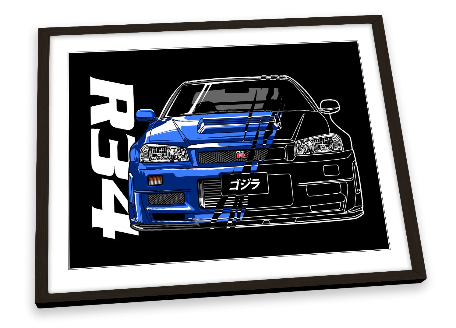 Wall 40 24x36in Poster P60 Art Nissan Skyline All Along Chart